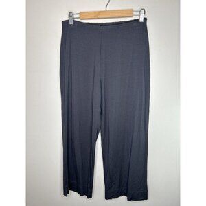 J Jill Pants Women Gray Wide Leg Lounge Sleep Pull On Stretch Size Medium Petite